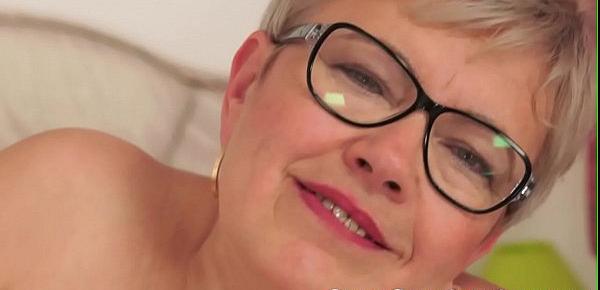  Busty granny pounded before sucking dick